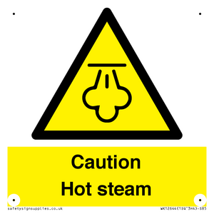 Caution Hot steam